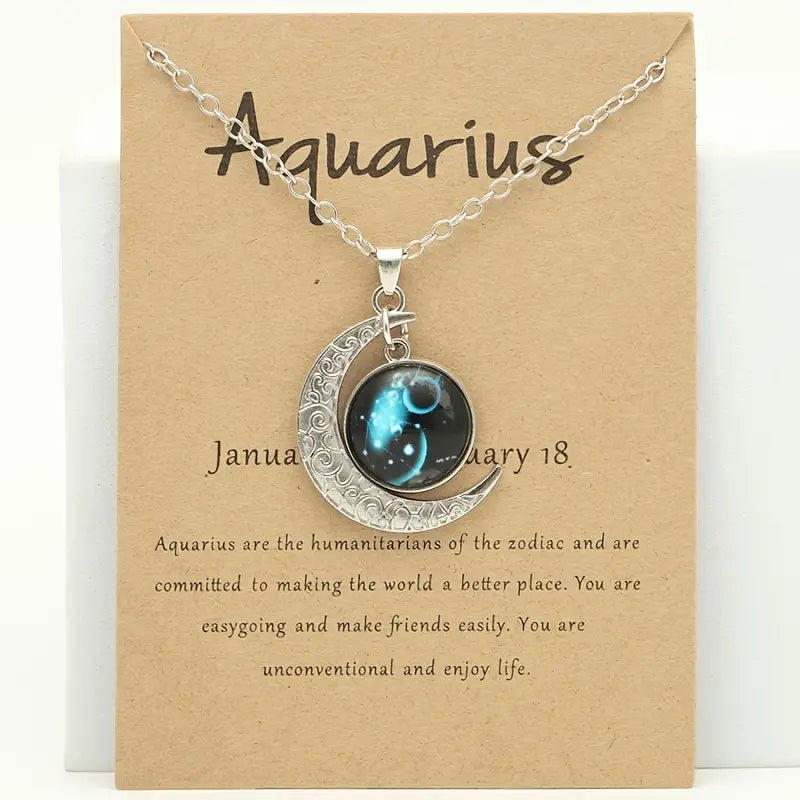 Aquarius Zodiac Necklace