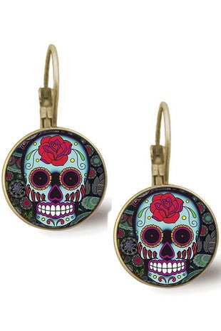 Sugar Skull drop Earring