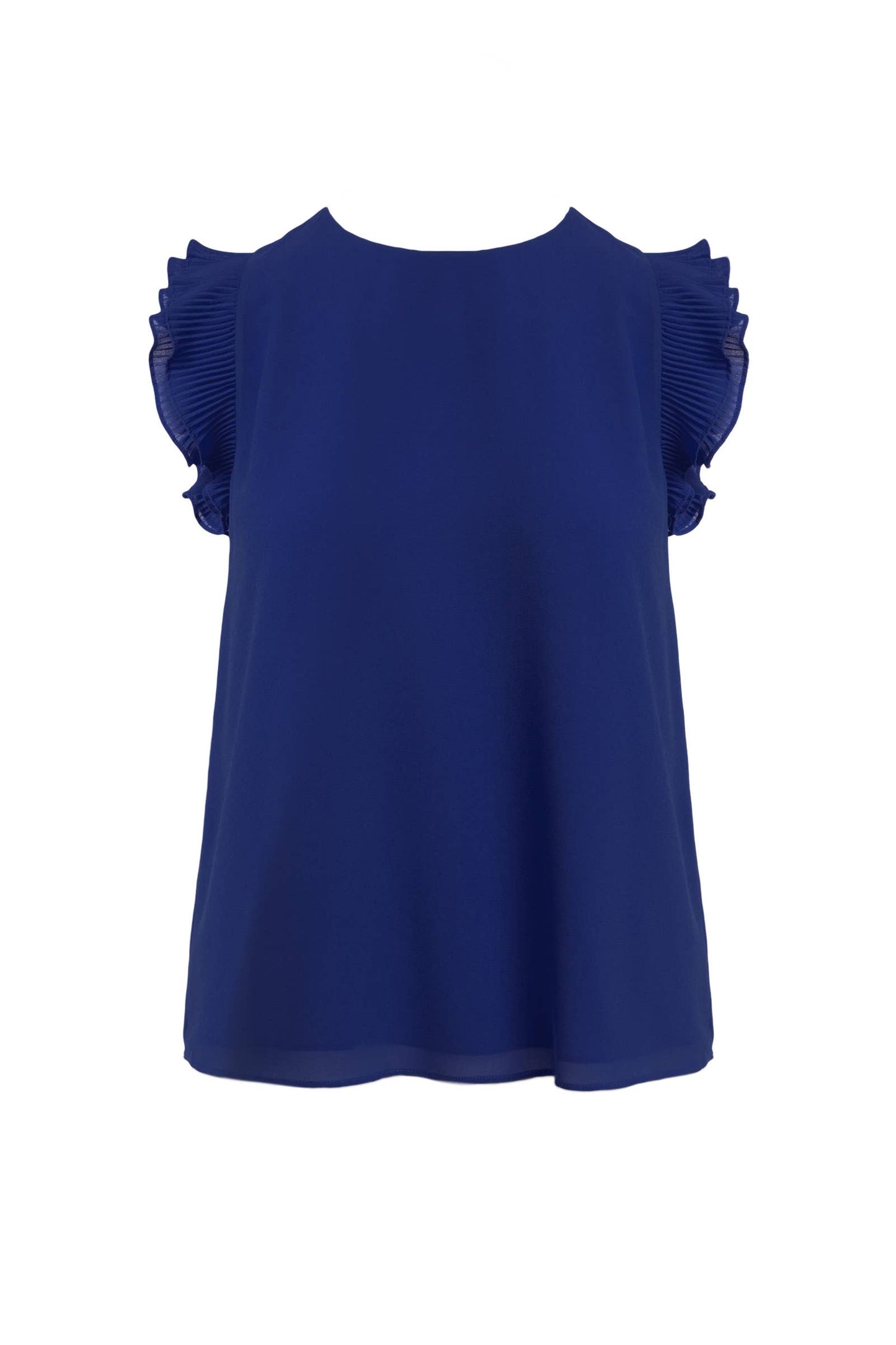 Pleated Ruffle Blouse