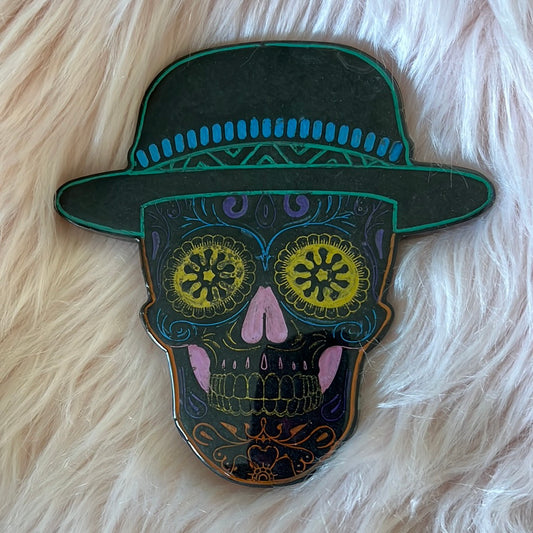 Large Resin Sugar Skull Mask Coaster